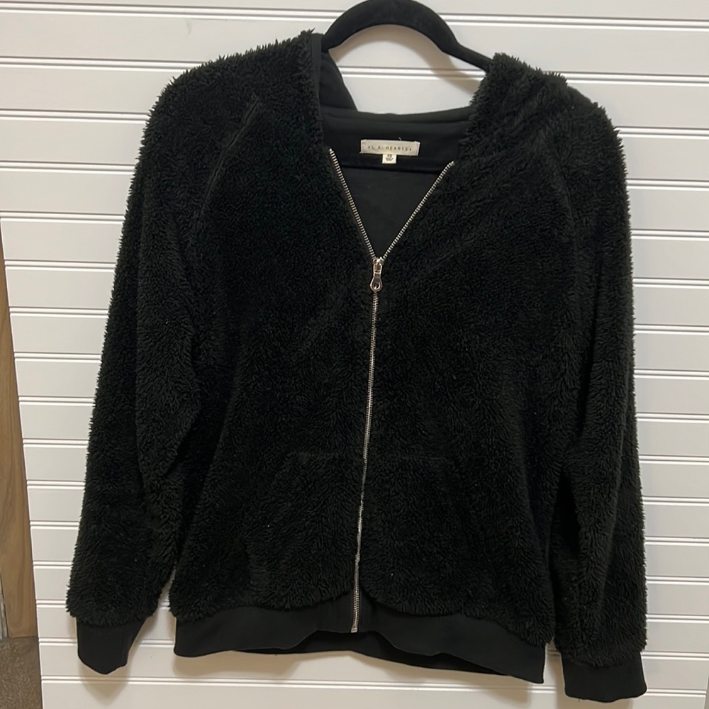 Black Teddy Jacket with Hood